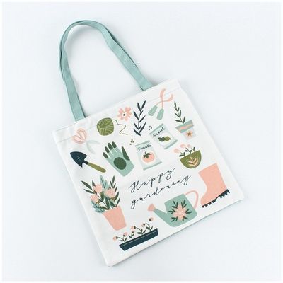 손잡이 스타일 맞춤 인쇄 된 면화 캔버스 쇼핑 토트 가방 에코 식료품 로고