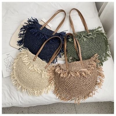 허용 OEM/ODM 여름 반 원형 프렌지 된 빨대 어깨 가방