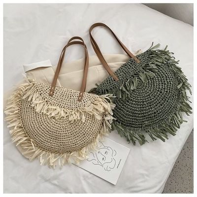 허용 OEM/ODM 여름 반 원형 프렌지 된 빨대 어깨 가방