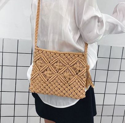 다른 패턴 종류 수작업 면봉 빨대 여자 핸드백 빈티지 타셀 해변 가방