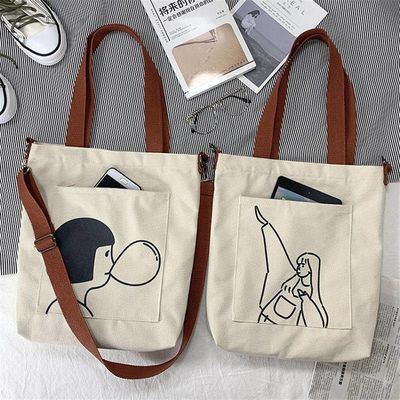 OEM/ODM 용납 수화 캔버스 토트 쇼핑 가방 사용자 지정 로고