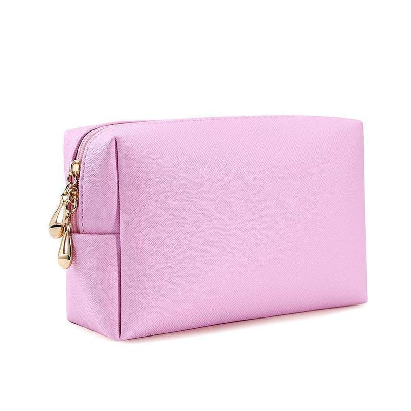 메이크업 화장품 가방 직무가 아닌 내구성 Zipper Pouch 세탁 가능한 친환경 분홍색 OEM/ODM
