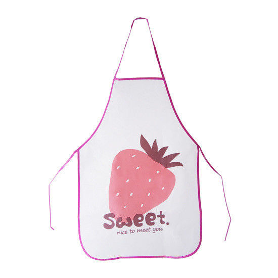 Custom LOGO Printed Kitchen Apron with Customized Color and Waterproof PE Fabric (특정 색상과 방수 PE 가재와 함께)
