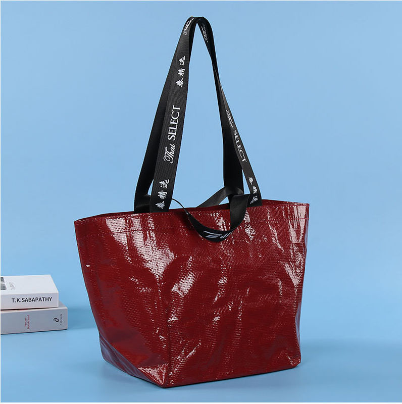 환경 친화적 인 PP 섬유 laminated 쇼핑 토트 가방 재활용 재료