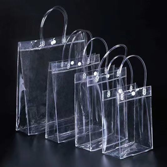 개방 폐쇄 투명한 커스텀 투명한 PVC 포장을 위한 투명한 대형 PVC 토트 선물 여행