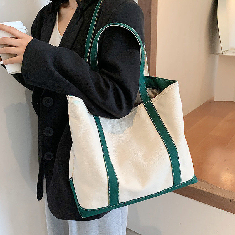 인쇄 로고와 맞춤형 디자인을 가진 컬러 캔버스 토트 가방